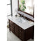 James Martin Brittany 48" Burnished Mahogany Single Vanity with 3 cm Eternal Jasmine Pearl Quartz Top 650-V48-BNM-3EJP