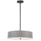 Dainolite 4 Light Incandescent Pendant Matte Black with Gray Shade 571-204P-MB-GRY