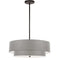 Dainolite 4 Light Incandescent 2 Tier Pendant Matte Black with Gray Shade 571-224P-MB-GRY