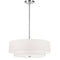 Dainolite 4 Light Incandescent 2 Tier Pendant Polished Chrome with White Shade 571-224P-PC-WH