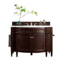 James Martin Brittany 46" Single Vanity Burnished Mahogany with 3 cm Classic White Quartz Top 650-V46R-BNM-CLW