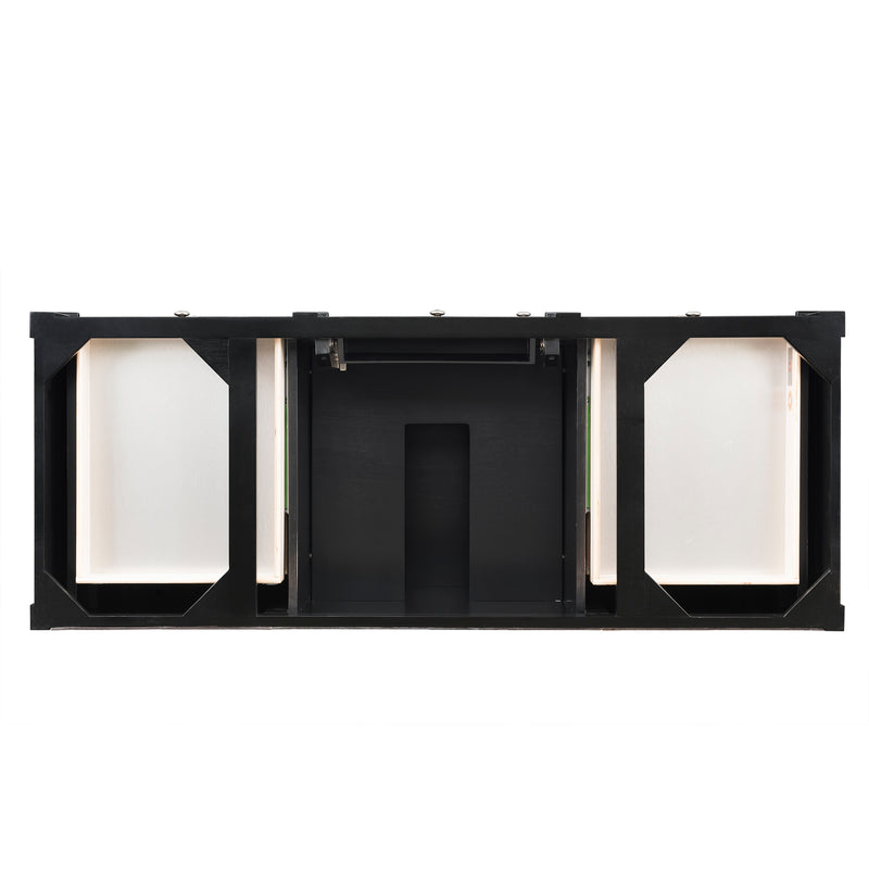 James Martin Brittany 60" Single Vanity Black Onyx with 3 cm Gray Expo Quartz Top 650-V60S-BKO-3GEX