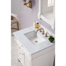 James Martin Brittany 30" Single Vanity Bright White with 3 cm Eternal Jasmine Pearl Quartz Top 650-V30-BW-3EJP