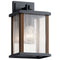 Kichler Marimount 11" 1 Light Outdoor Wall Light with Clear Ribbed Glass Black 59016BK