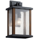 Kichler Marimount 17" 1 Light Outdoor Wall Light with Clear Glass Black 59018BK