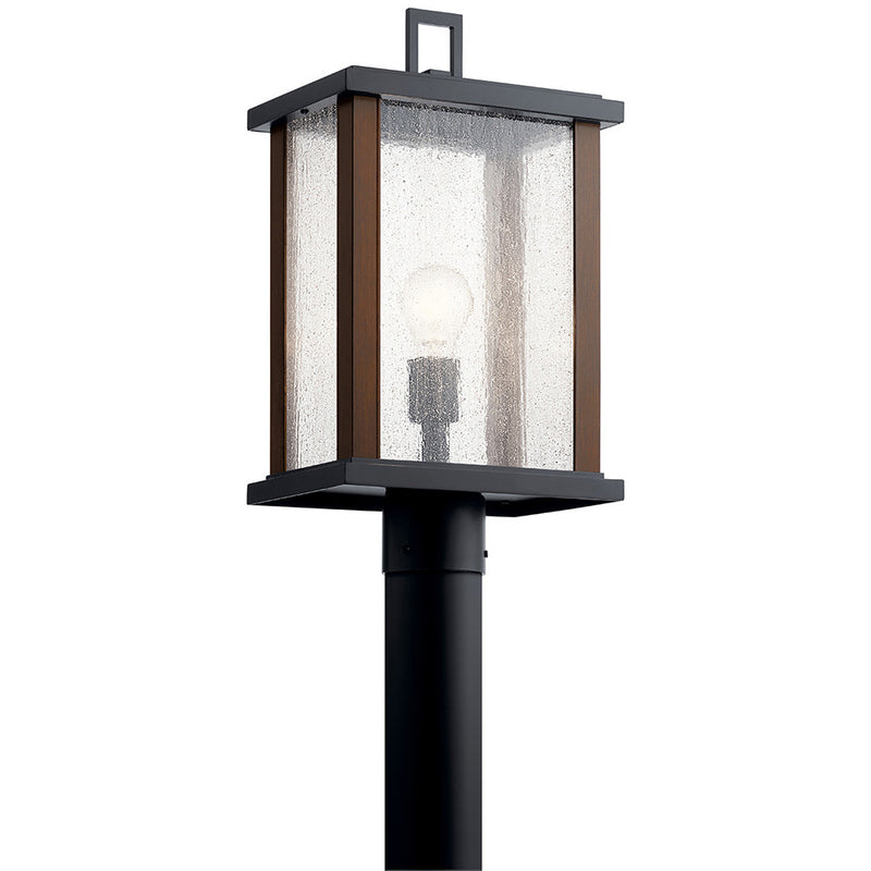 Kichler Marimount 18.25" 1 Light Outdoor Post Light with Clear Glass Black 59019BK