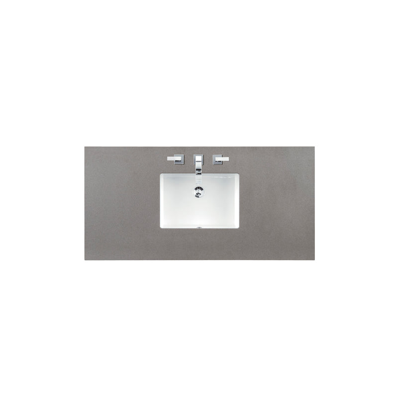 James Martin Copper Cove Encore 48" Single Vanity Silver Gray with 3 cm Gray Expo Quartz Top 301-V48-SL-3GEX