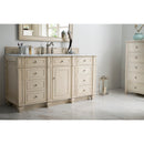 James Martin Bristol 60" Single Vanity Vintage Vanilla with 3 cm Carrara Marble Top 157-V60S-VV-3CAR