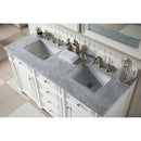 James Martin Bristol 60" Double Vanity Bright White with 3 cm Carrara Marble Top 157-V60D-BW-3CAR