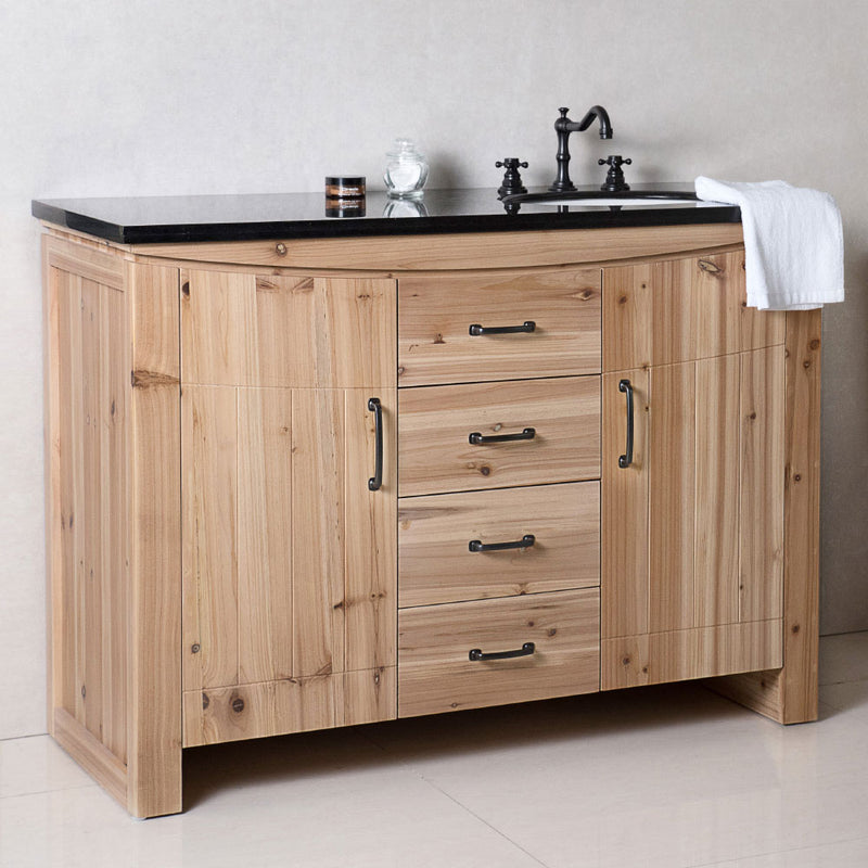 Bellaterra 48" Single Sink Vanity Solid Fir Natural 6001R-48-NL-BG