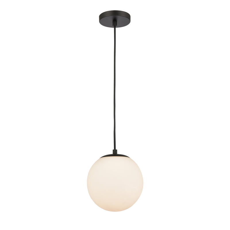 Tolland Mini Pendant shown in the Matte Black finish with a Matte White shade