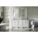 James Martin Bristol 72" Double Vanity Bright White with 3 cm Carrara Marble Top 157-V72-BW-3CAR