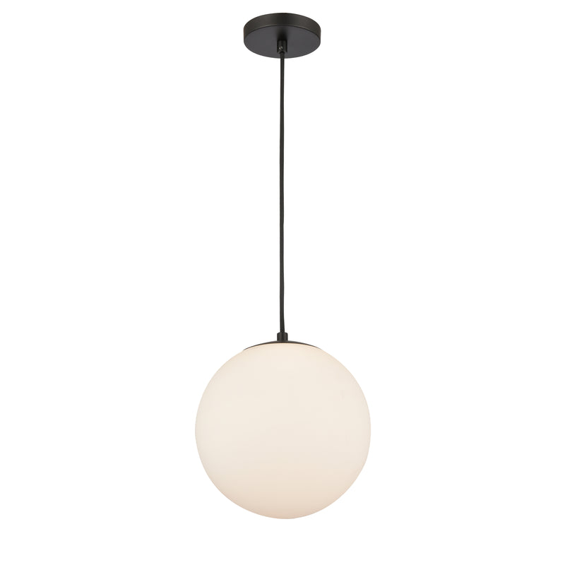 Tolland Mini Pendant shown in the Matte Black finish with a Matte White shade