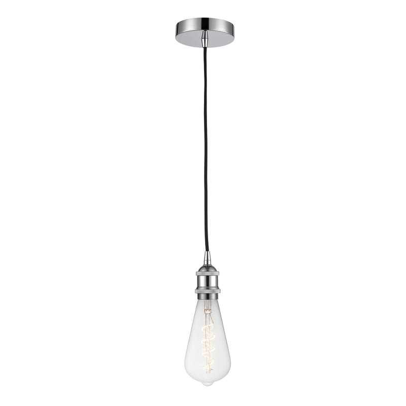 Edison Mini Pendant shown in the Polished Chrome finish