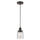 Bell Mini Pendant shown in the Oil Rubbed Bronze finish with a Clear shade