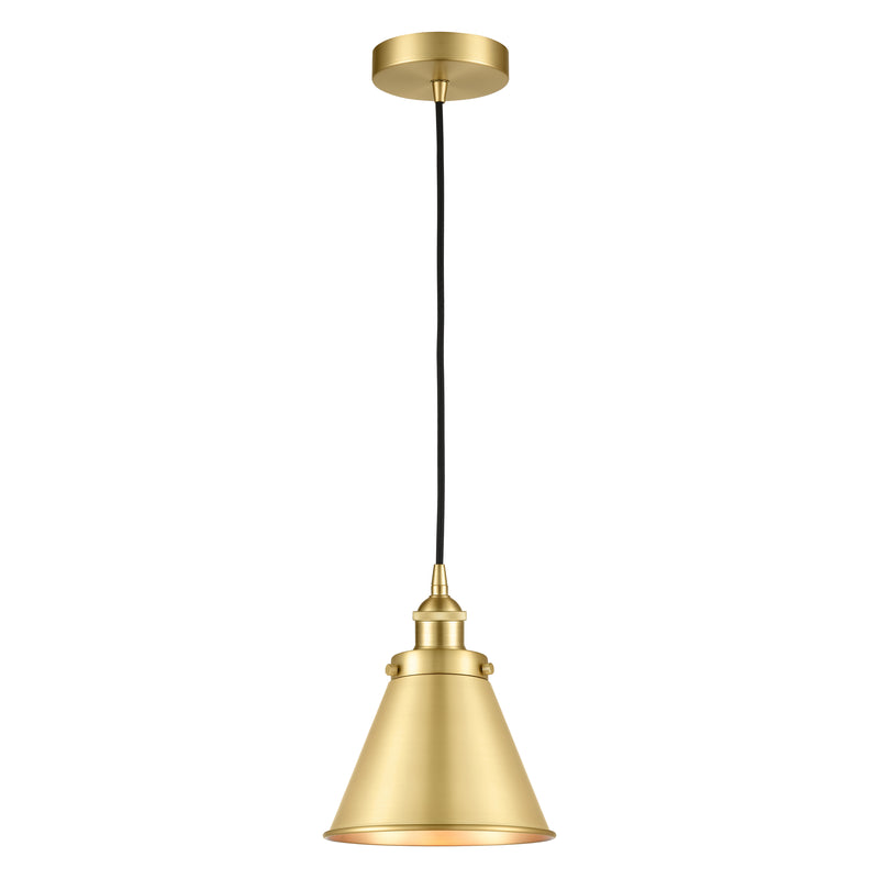 Appalachian Mini Pendant shown in the Satin Gold finish with a Satin Gold shade