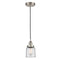 Bell Mini Pendant shown in the Brushed Satin Nickel finish with a Clear shade