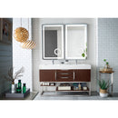 James Martin Columbia 59" Double Vanity Coffee Oak with Glossy White Composite Top 388-V59D-CFO-BN-GW