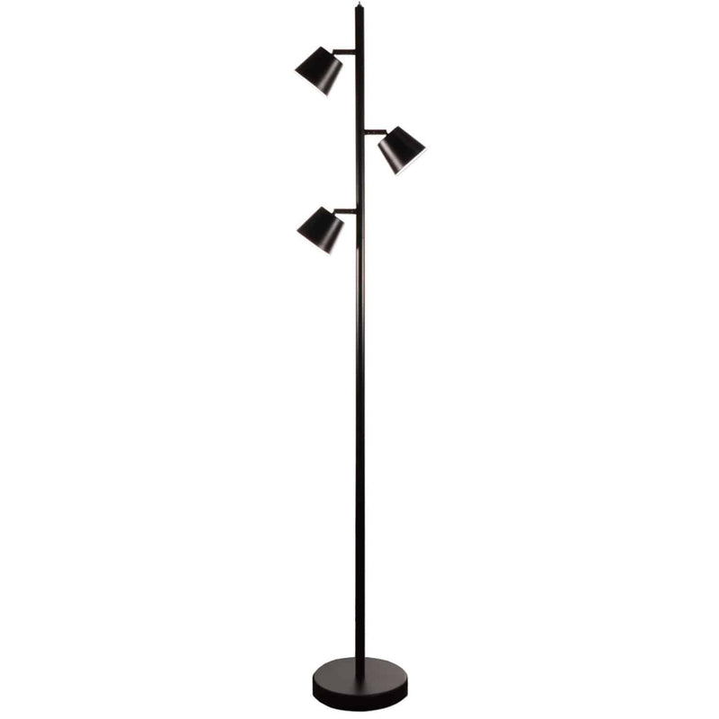 Dainolite 3 Light Floor Lamp Bk 625LEDF-BK