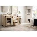 James Martin Bristol 72" Double Vanity Vintage Vanilla with 3 cm Arctic Fall Solid Surface Top 157-V72-VV-3AF