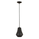 Hartford Mini Pendant shown in the Matte Black finish with a Matte Black shade