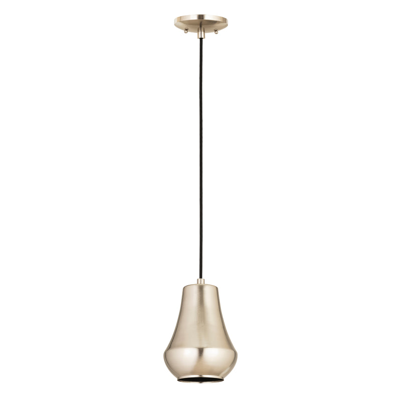 Hartford Mini Pendant shown in the Brushed Satin Nickel finish with a Brushed Satin Nickel shade