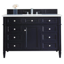 James Martin Brittany 48" Victory Blue Single Vanity with 3 cm Arctic Fall Solid Surface Top 650-V48-VBL-3AF