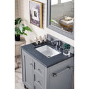 James Martin Copper Cove Encore 30" Single Vanity Silver Gray with 3 cm Charcoal Soapstone Quartz Top 301-V30-SL-3CSP