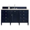 James Martin Brittany 60" Victory Blue Single Vanity with 3 cm Carrara Marble Top 650-V60S-VBL-3CAR