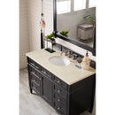 James Martin Brittany 48" Black Onyx Single Vanity with 3 cm Galala Beige Top 650-V48-BKO-3OGLB