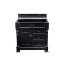 James Martin Brookfield 36" Antique Black Single Vanity with 3 cm Santa Cecilia Top 147-114-5536-3ODSC