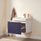 Alicante 24" Single Sink Bath Vanity in Blue with White Sintered Stone Top and Mirror