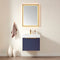 Alicante 24" Single Sink Bath Vanity in Blue with White Sintered Stone Top and Mirror