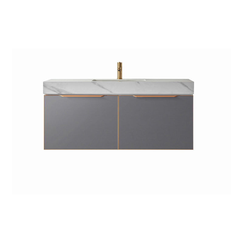 Vinnova Design Alicante 48" Vanity with White Sintered Stone Countertop and Undermount Sink