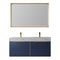 Alicante 48M" Vanity in Classic Blue with White Sintered Stone Countertop and undermount sink With Mirror