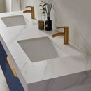 Alicante 72" Vanity in Classic Blue with White Sintered Stone Countertop and undermount sink With Mirror