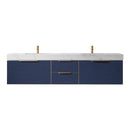 Vinnova Design Alicante 84" Double Sink Bath Vanity with White Sintered Stone Top