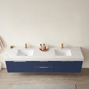 Vinnova Design Alicante 84" Double Sink Bath Vanity with White Sintered Stone Top