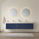 Vinnova Design Alicante 84" Double Sink Bath Vanity with White Sintered Stone Top