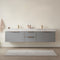 Vinnova Design Alicante 84" Double Sink Bath Vanity with White Sintered Stone Top