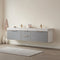 Vinnova Design Alicante 84" Double Sink Bath Vanity with White Sintered Stone Top