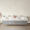 Vinnova Design Alicante 84" Double Sink Bath Vanity with White Sintered Stone Top