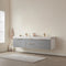 Vinnova Design Alicante 84" Double Sink Bath Vanity with White Sintered Stone Top