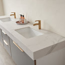 Vinnova Design Alicante 84" Double Sink Bath Vanity with White Sintered Stone Top