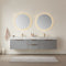 Vinnova Design Alicante 84" Double Sink Bath Vanity with White Sintered Stone Top