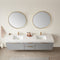 Vinnova Design Alicante 84" Double Sink Bath Vanity with White Sintered Stone Top