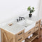 Villareal 60" Single Bath Vanity with Composite Stone Top in White, White Farmhouse Basin