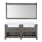 Villareal 72" Double Bath Vanity with Composite Stone Top in White, White Farmhouse Basin