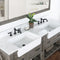 Villareal 72" Double Bath Vanity with Composite Stone Top in White, White Farmhouse Basin