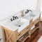 Villareal 72" Double Bath Vanity with Composite Stone Top in White, White Farmhouse Basin